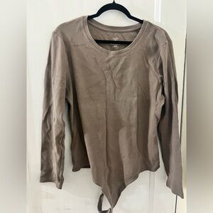 nuuds Brown Long Sleeve Bodysuit